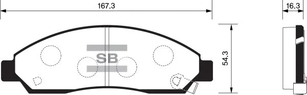 Brake Pad Set, disc brake (FBP1408)