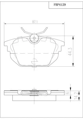 Brake Pad Set, disc brake (FBP4129)