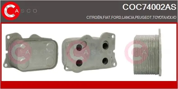 Oil Cooler, engine oil (COC74002AS)
