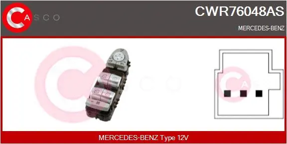 Switch, window regulator (CWR76048AS)