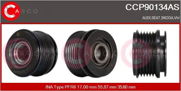 Belt Pulley, alternator (CCP90134AS)