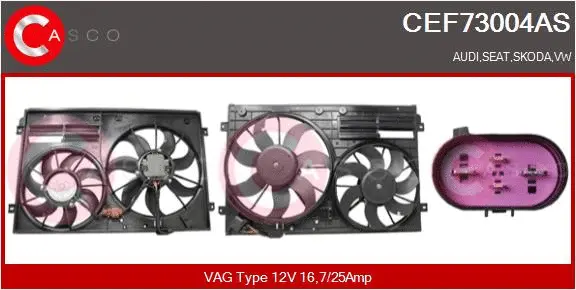 Electric Motor, radiator fan (CEF73004AS)