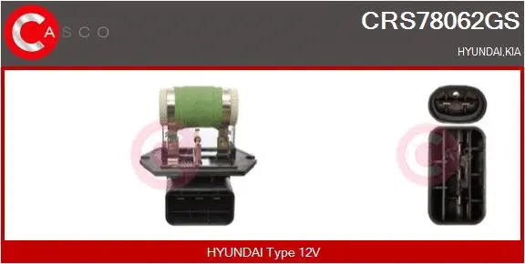 Series resistor, electric motor (radiator fan) (CRS78062GS)
