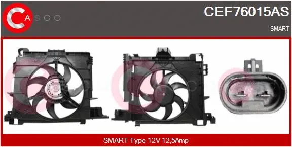 Electric Motor, radiator fan (CEF76015AS)