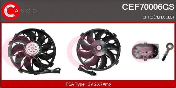 Electric Motor, radiator fan (CEF70006GS)