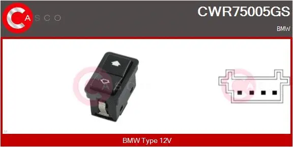 Switch, window regulator (CWR75005GS)