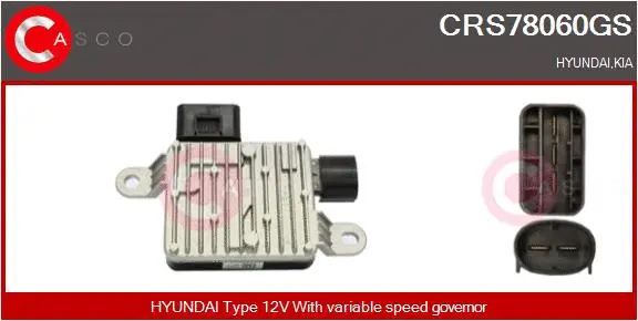 Series resistor, electric motor (radiator fan) (CRS78060GS)