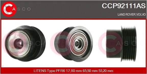 Belt Pulley, alternator (CCP92111AS)