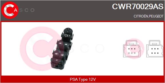 Switch, window regulator (CWR70029AS)