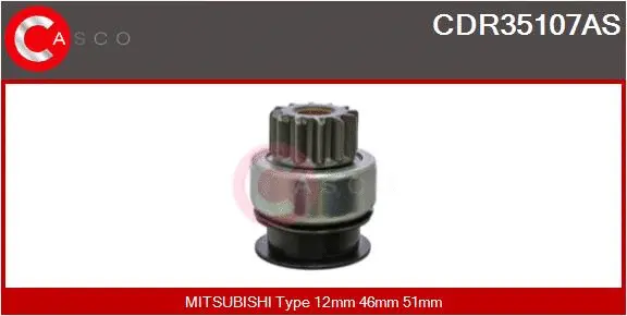 Pinion, starter (CDR35107AS)