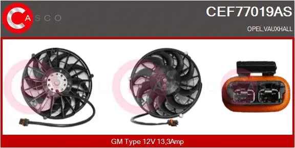 Electric Motor, radiator fan (CEF77019AS)