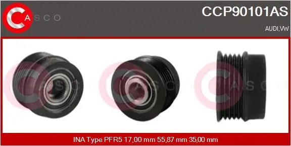 Belt Pulley, alternator (CCP90101AS)