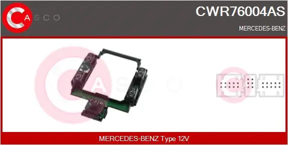 Switch, window regulator (CWR76004AS)