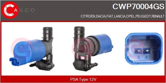 Washer Fluid Pump, window cleaning (CWP70004GS)