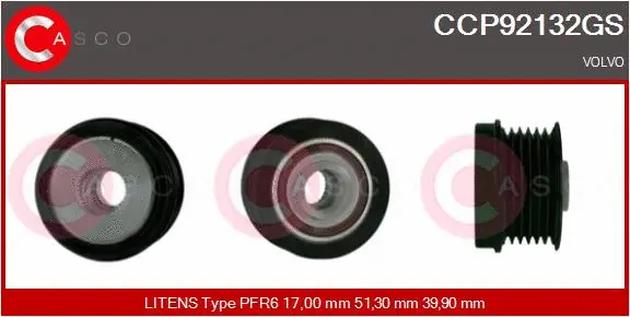 Belt Pulley, alternator (CCP92132GS)