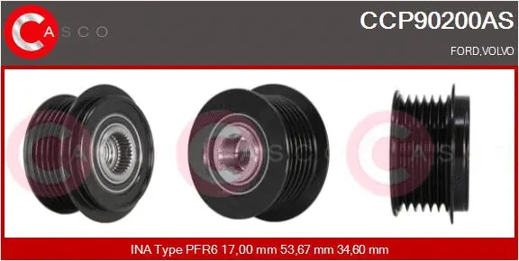 Belt Pulley, alternator (CCP90200AS)