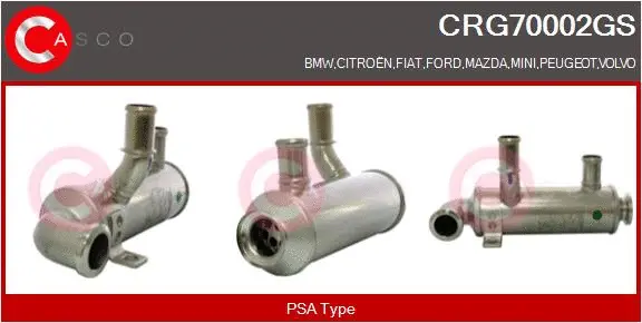 Cooler, exhaust gas recirculation (CRG70002GS)