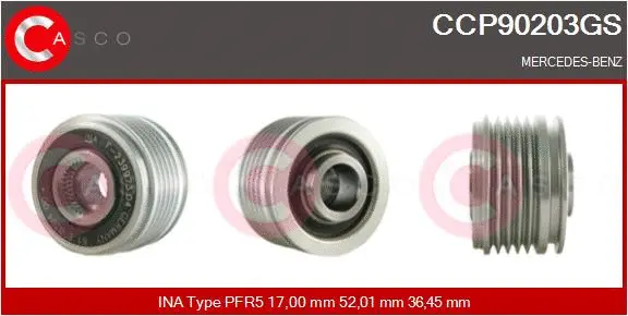 Belt Pulley, alternator (CCP90203GS)