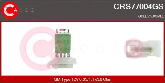 Resistor, interior blower (CRS77004GS)