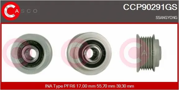 Belt Pulley, alternator (CCP90291GS)