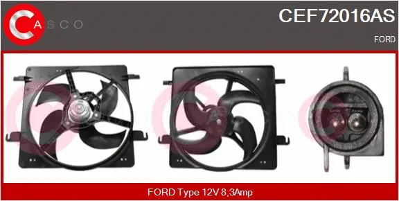 Electric Motor, radiator fan (CEF72016AS)