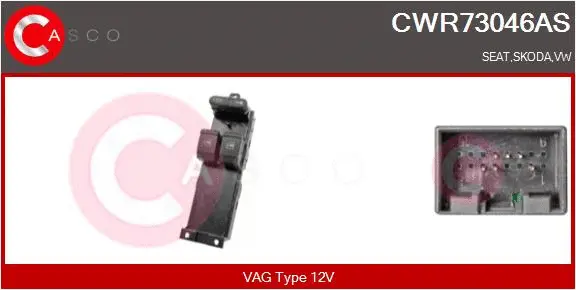 Switch, window regulator (CWR73046AS)