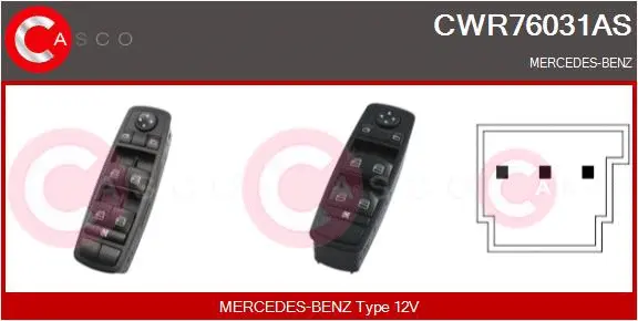 Switch, window regulator (CWR76031AS)