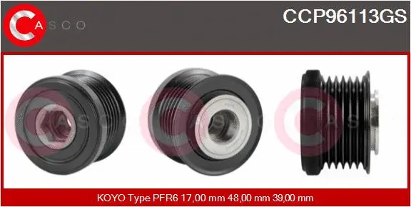 Belt Pulley, alternator (CCP96113GS)