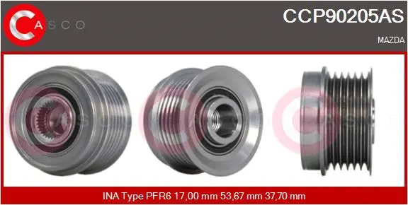 Belt Pulley, alternator (CCP90205AS)