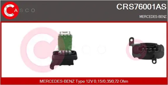Resistor, interior blower (CRS76001AS)