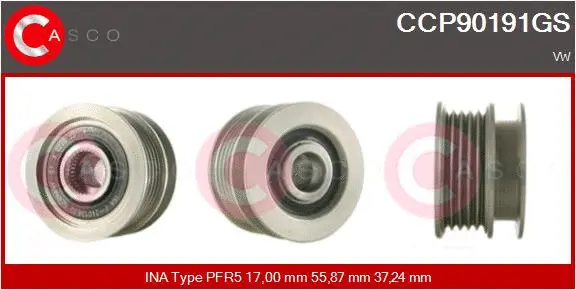 Belt Pulley, alternator (CCP90191GS)