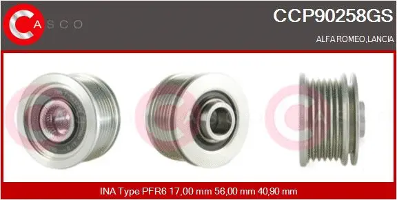Belt Pulley, alternator (CCP90258GS)