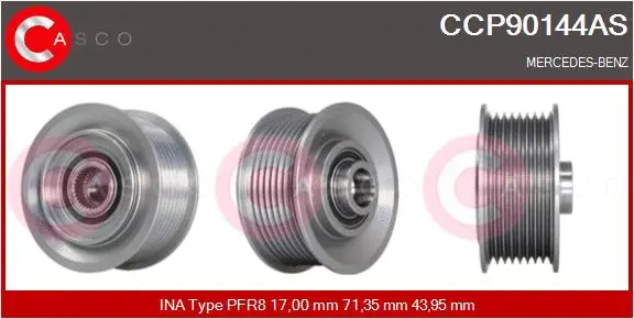 Belt Pulley, alternator (CCP90144AS)
