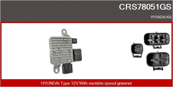 Series resistor, electric motor (radiator fan) (CRS78051GS)