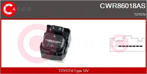 Switch, window regulator (CWR86018AS)