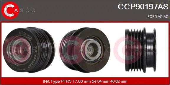 Belt Pulley, alternator (CCP90197AS)