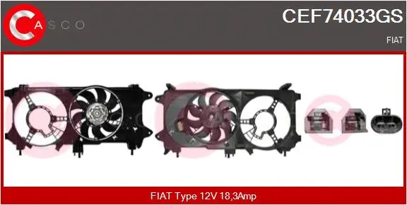 Electric Motor, radiator fan (CEF74033GS)