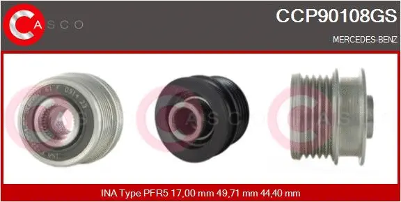Belt Pulley, alternator (CCP90108GS)