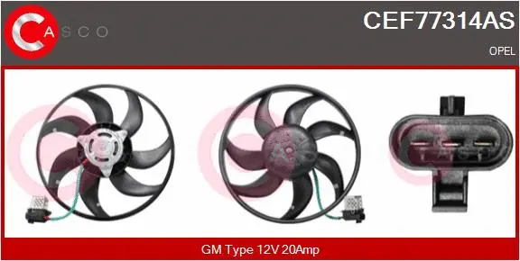 Fan, engine cooling (CEF77314AS)