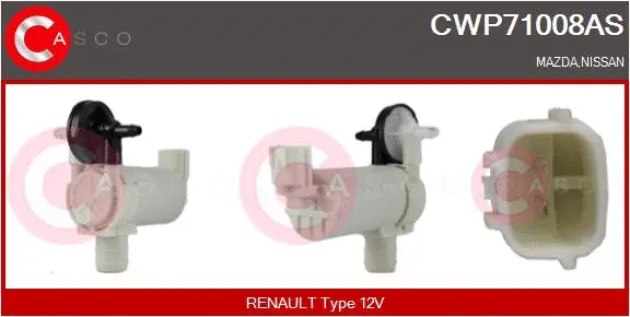 Washer Fluid Pump, window cleaning (CWP71008AS)
