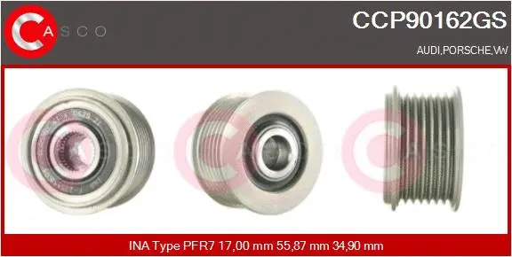 Belt Pulley, alternator (CCP90162GS)