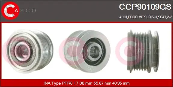 Belt Pulley, alternator (CCP90109GS)