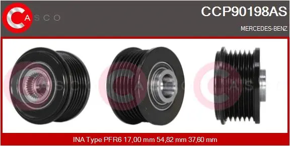 Belt Pulley, alternator (CCP90198AS)