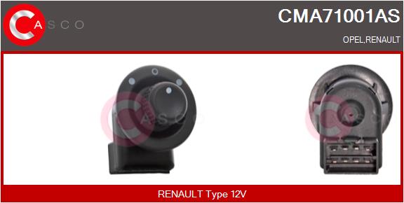 Switch, exterior rearview mirror adjustment (CMA71001AS)