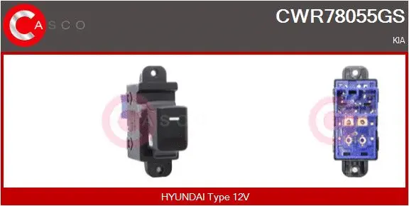 Switch, window regulator (CWR78055GS)