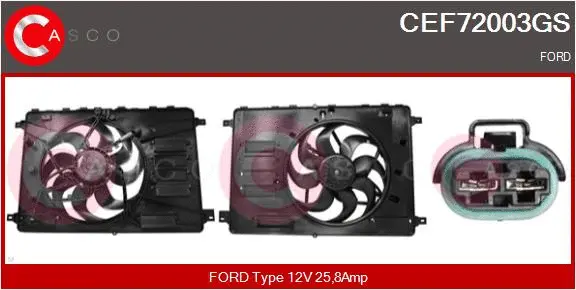 Electric Motor, radiator fan (CEF72003GS)