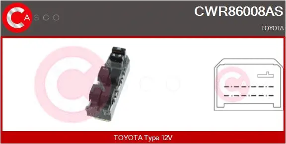 Switch, window regulator (CWR86008AS)