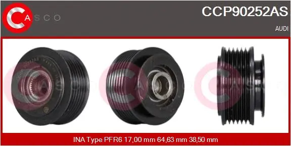 Belt Pulley, alternator (CCP90252AS)