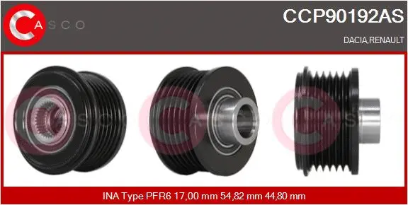 Belt Pulley, alternator (CCP90192AS)
