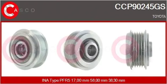Belt Pulley, alternator (CCP90245GS)